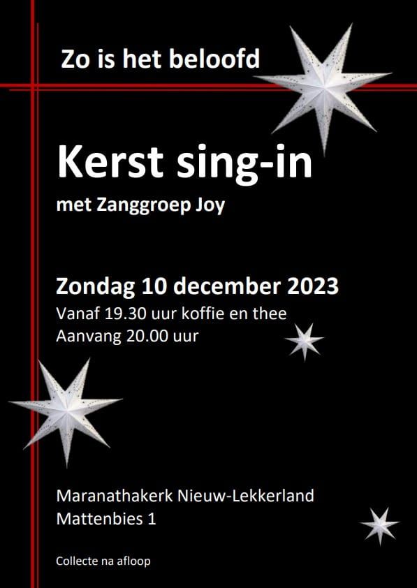 Poster Kerst sing-in