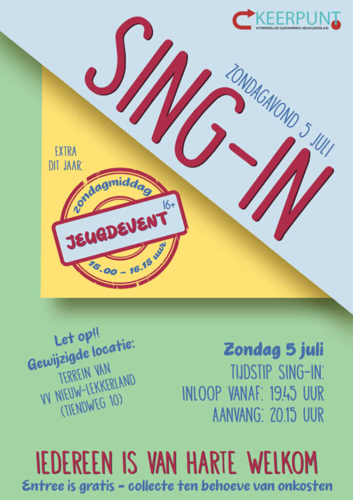 Keerpunt sing-in op een nieuwe locatie