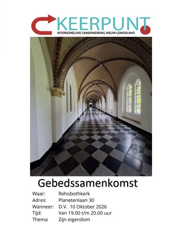 Uitnodiging Gebedssamenkomst: Zijn eigendom